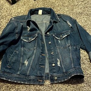 No Boundaries Dark Blue Jean Jacket